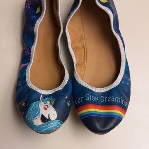 Unicorn 'Never Stop Dreaming' Ballet Flats Size 10